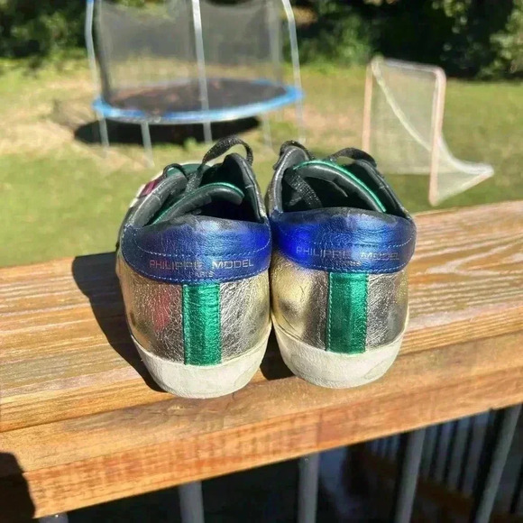 PHILIPPE MODEL PRSX RAINBOW METALLIC SNEAKERS size 36/6 - Picture 5 of 6